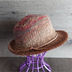Madison 88 (Anthropologie) Ribbed Knit Fedora Hat One Size